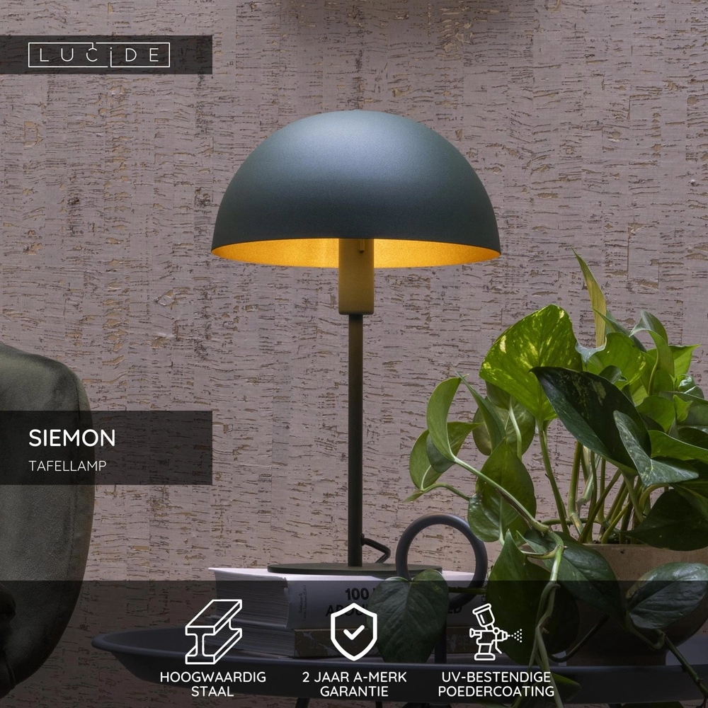 Design table lamp Siemon Green Lucide 5411212451538