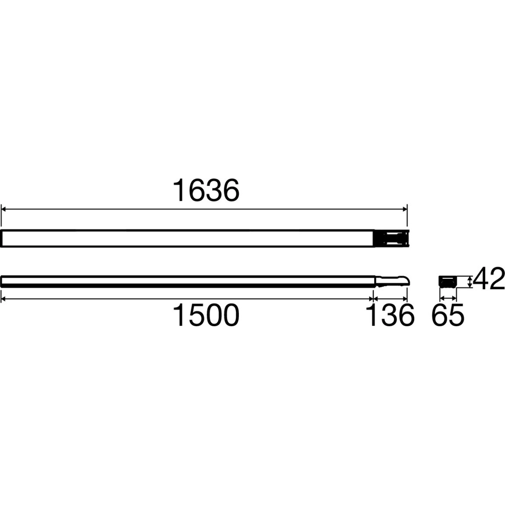 Connection profile Easylight 150cm white 5-pole SLV 4024163305891