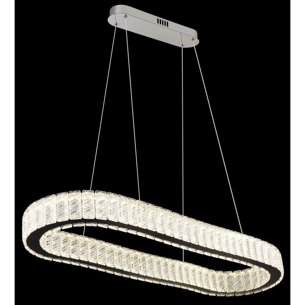 Oval pendant lamp Mucky chrome Globo 9007371445998