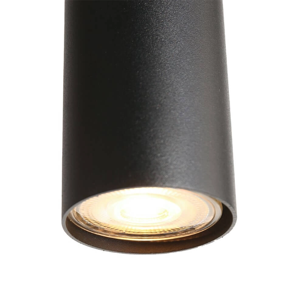 Dining table hanging lamp Bollique black with smoked glass Steinhauer 8712746172973