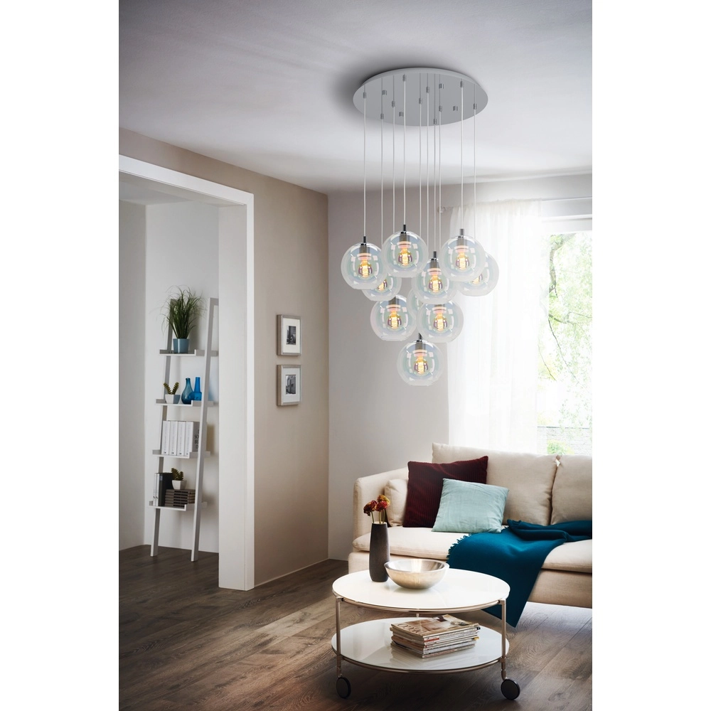 Pendant lamp Ariscani 2 10-light chrome Eglo 9008606358113