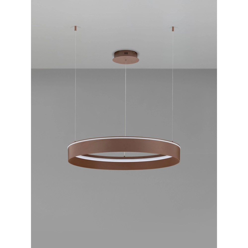 Modern pendant lamp Olivia brown Ø 78cm Lyora 5212017494252