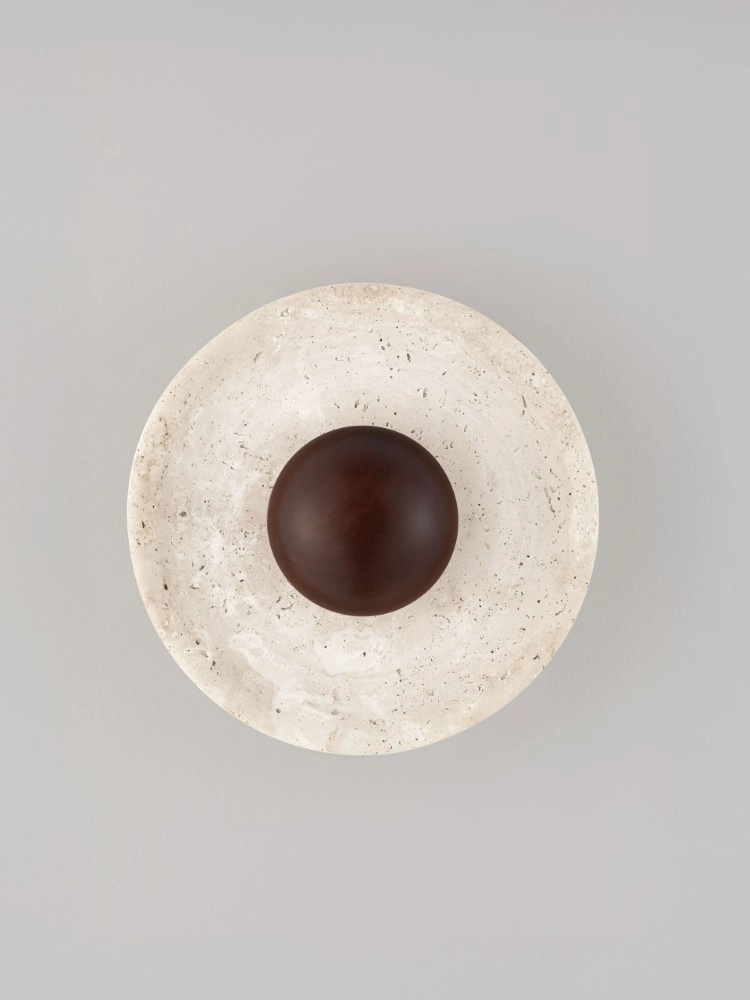 Design wall lamp Cerio brown with sand brown Ø 25cm Lyora 5212017491411
