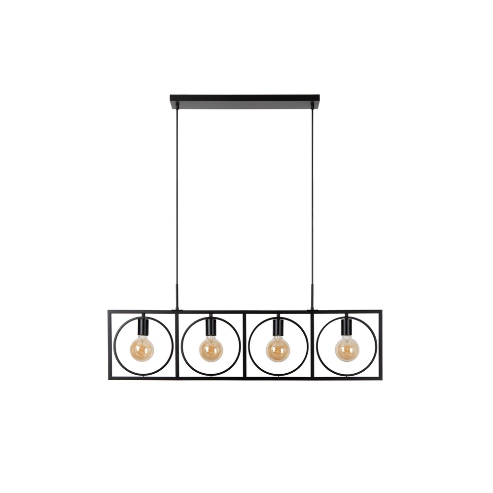 Unique pendant lamp Suus black 4-lights