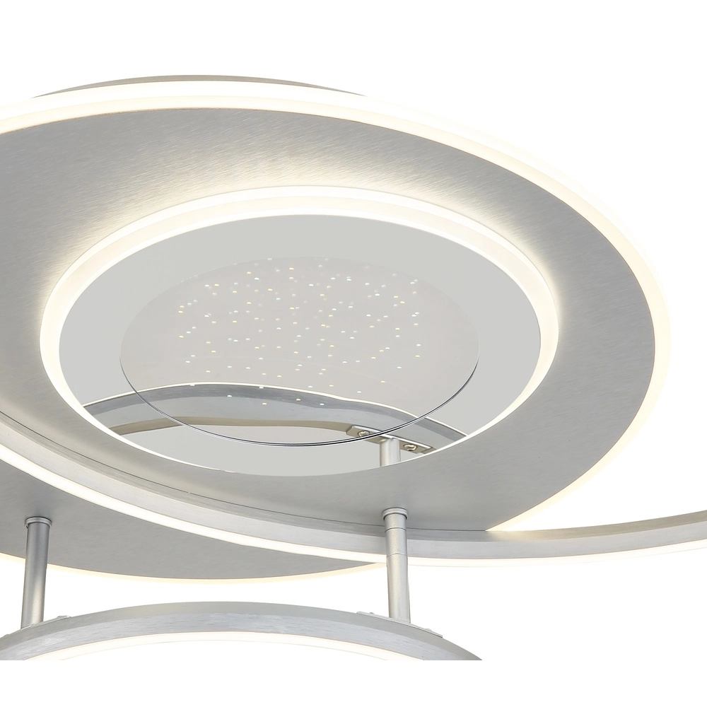 Modern ceiling lamp Johnson silver grey Globo 9007371592548