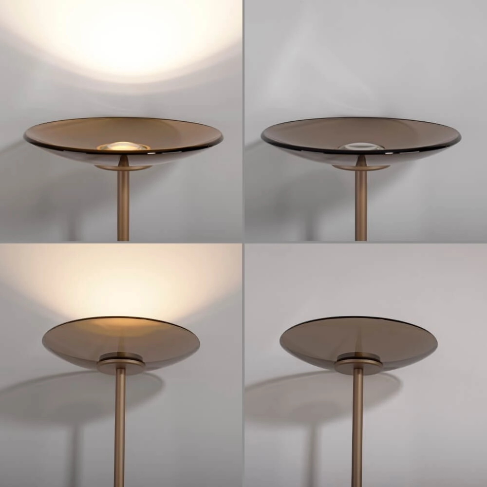 Bronze floor lamp Pure Moon design Paul Neuhaus 4012248382745