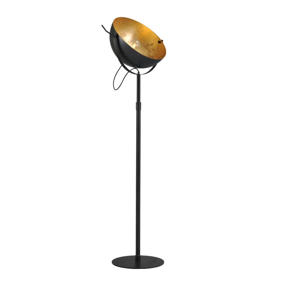 Floor lamp Industria 175 gunmetal with gold