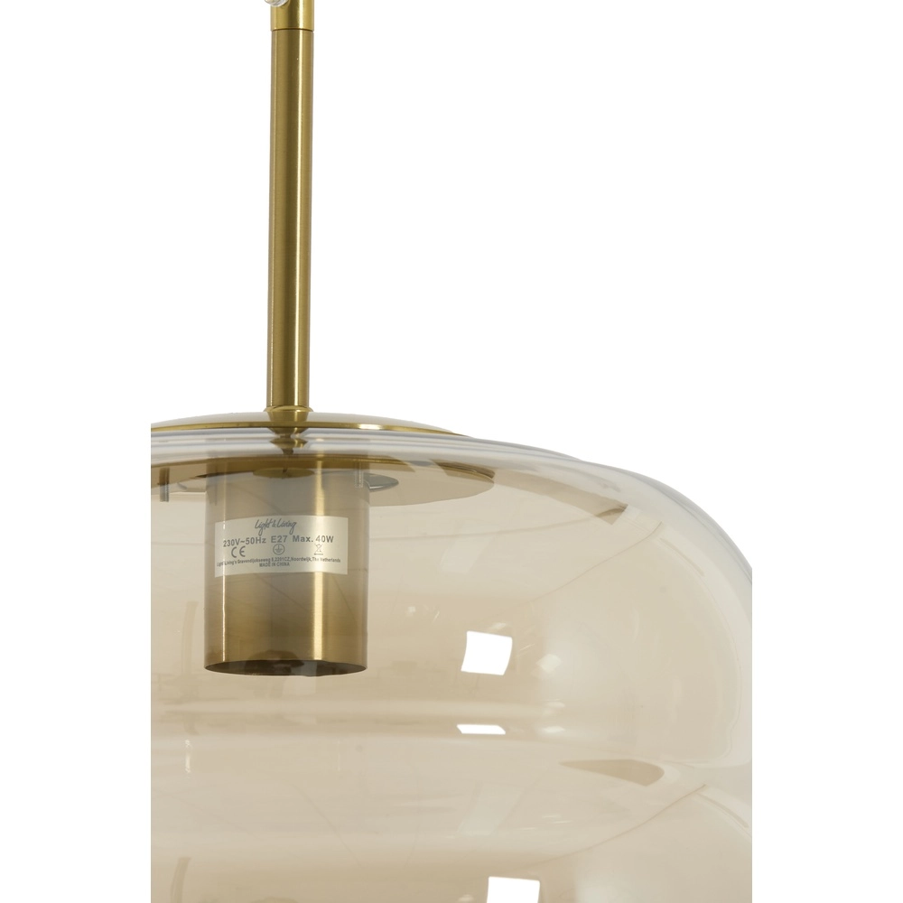 Ø 30cm pendant lamp Misty with amber glass Light & Living 8717807645663