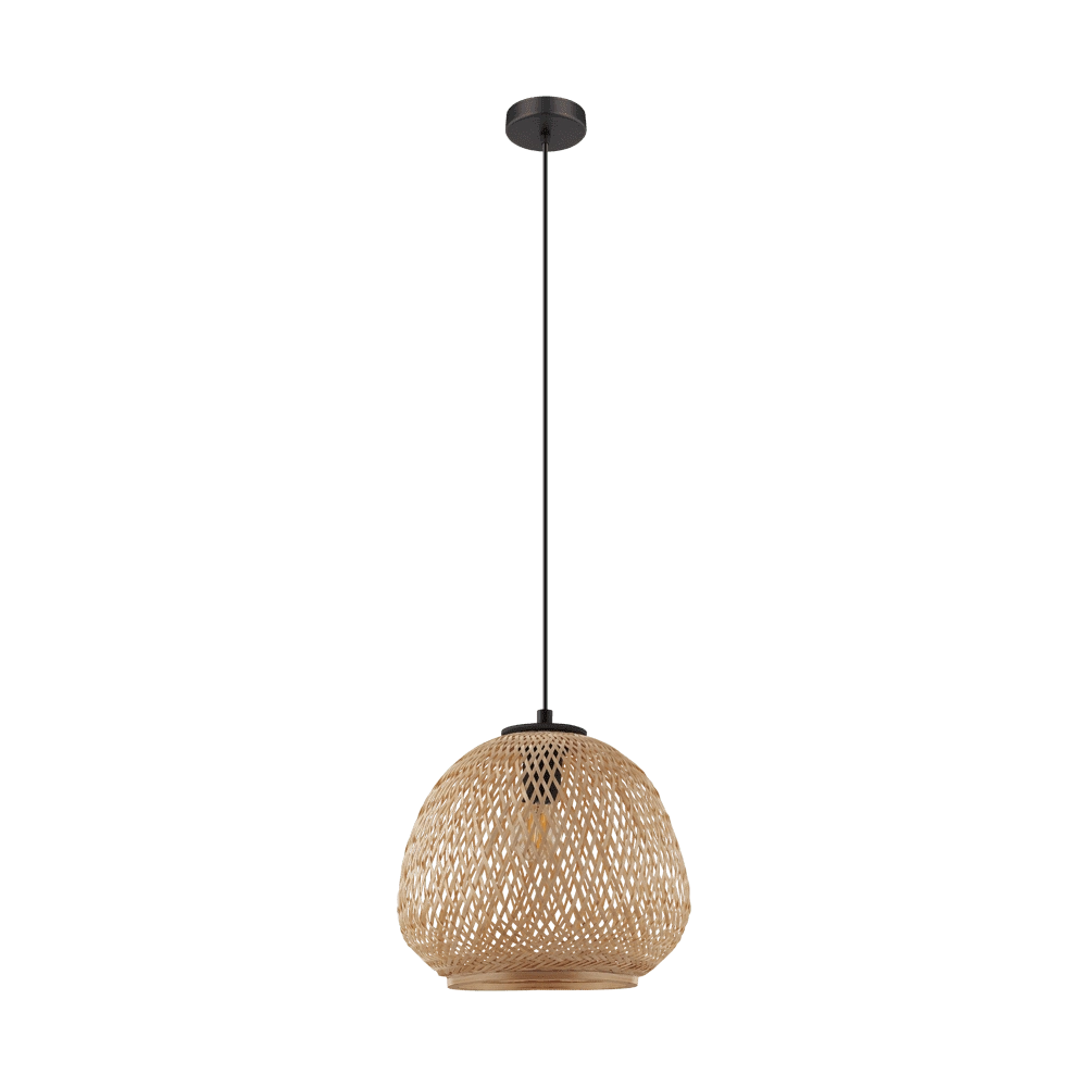 Rattan pendant lamp Dembleby Ø 32cm