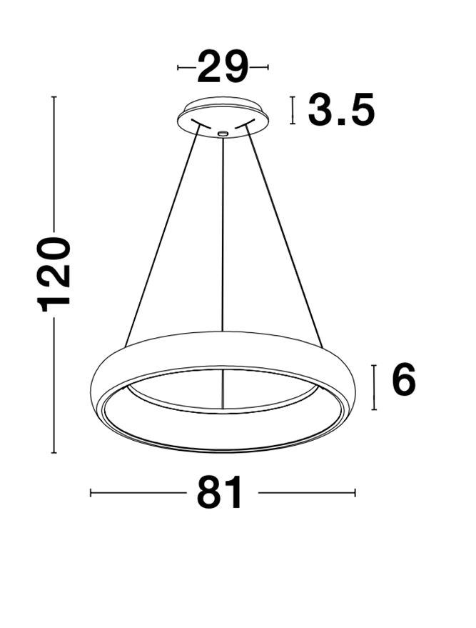 Design pendant lamp Albi black Ø 81cm Lyora 5212017416865