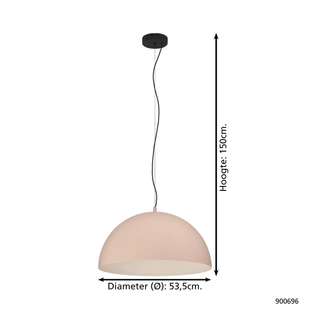 Japandi pendant lamp Gaetano 1 Ø 53.5cm Eglo 9008606274222