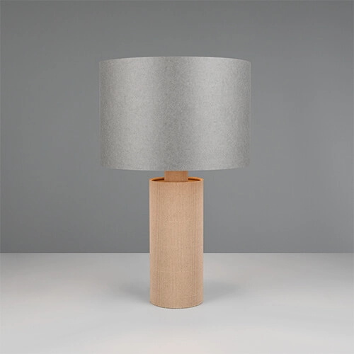 Bamboo table lamp Canio Ø 30cm Trio 4017807625936
