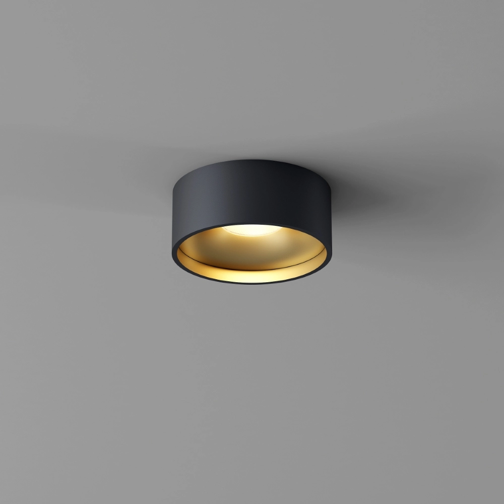 Bathroom ceiling light Oran Ø 12cm - Black/gold Artdelight 8720701103900