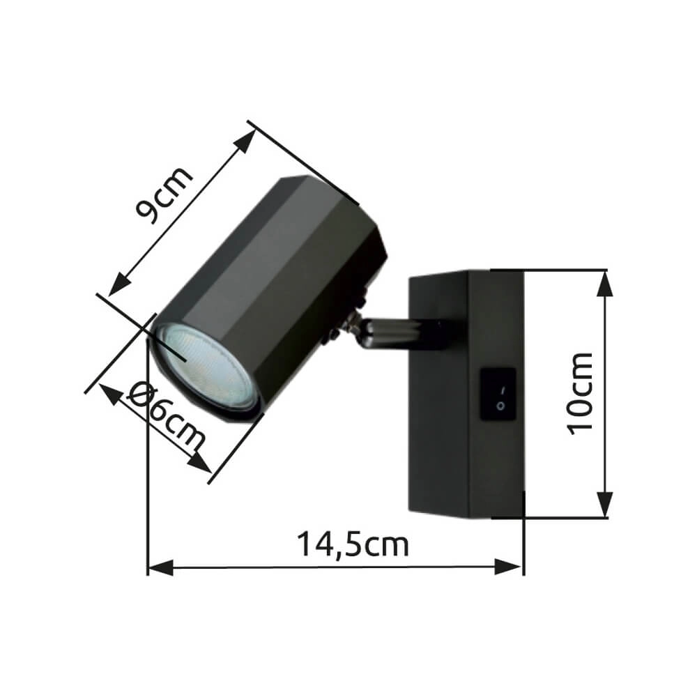 Grey wall lamp James ankle Globo 9007371456833