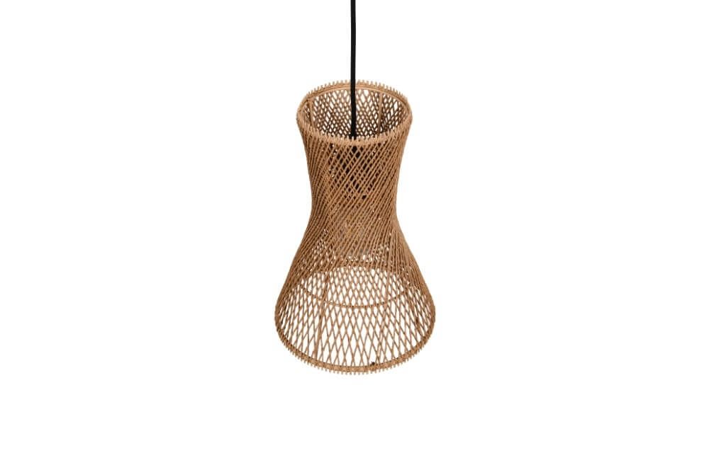 Design pendant lamp Bijou black with rattan Ø20cm Trio 4017807637304