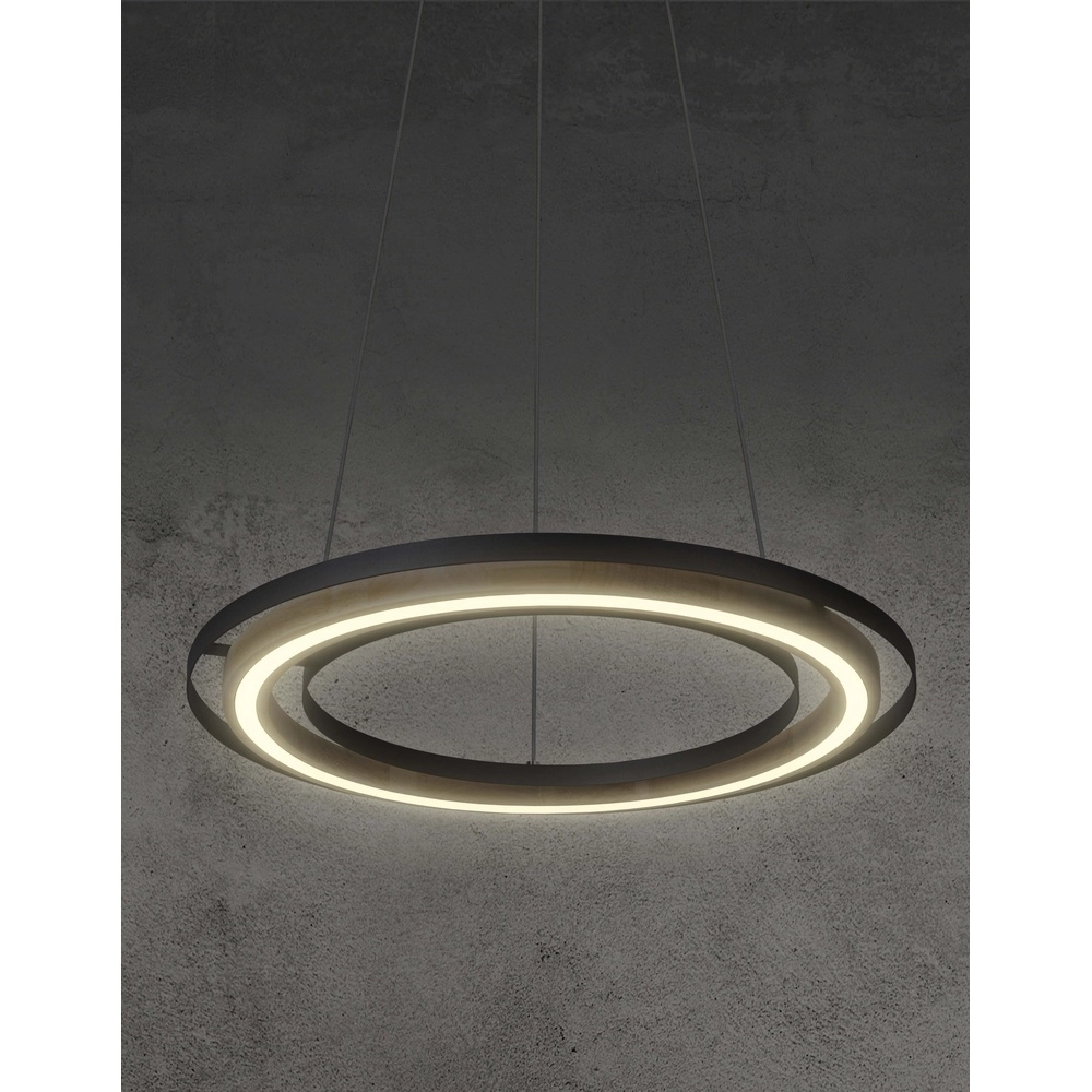 Design pendant lamp Rilas Single Black Globo 9007371513444