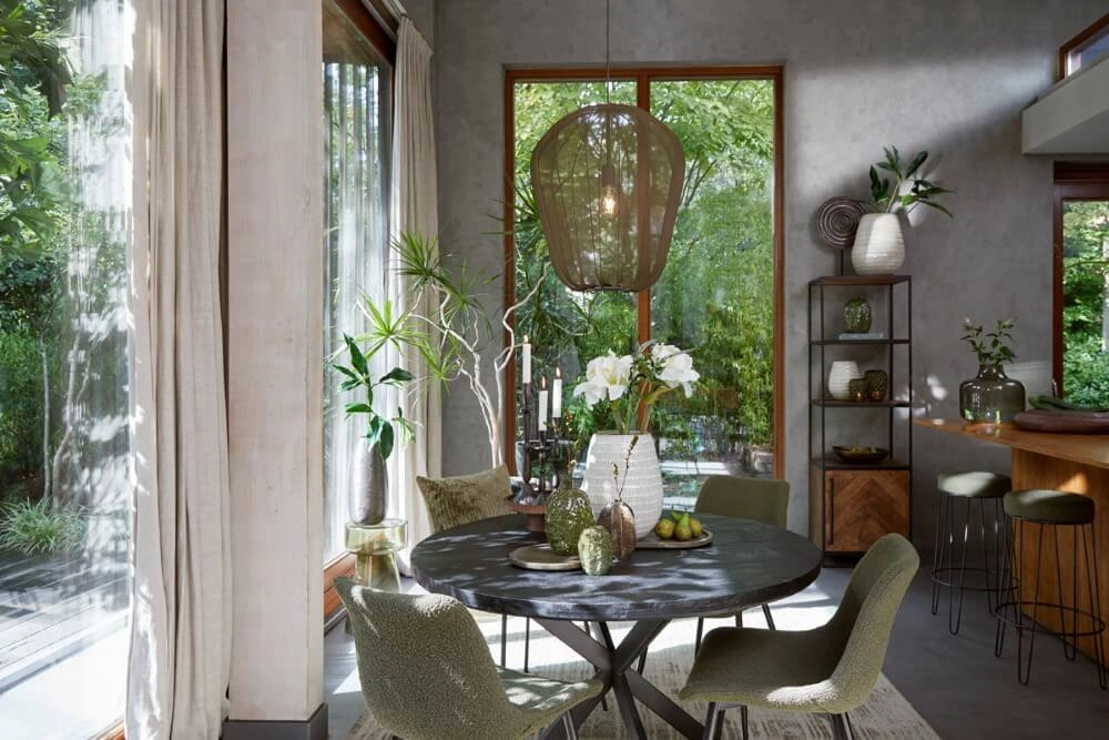 Green pendant lamp Plumeria Ø 50cm Light & Living 8717807651466