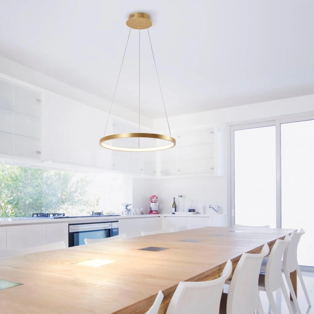 Round pendant lamp Circle gold Ø 39cm Just Light 4043689960391