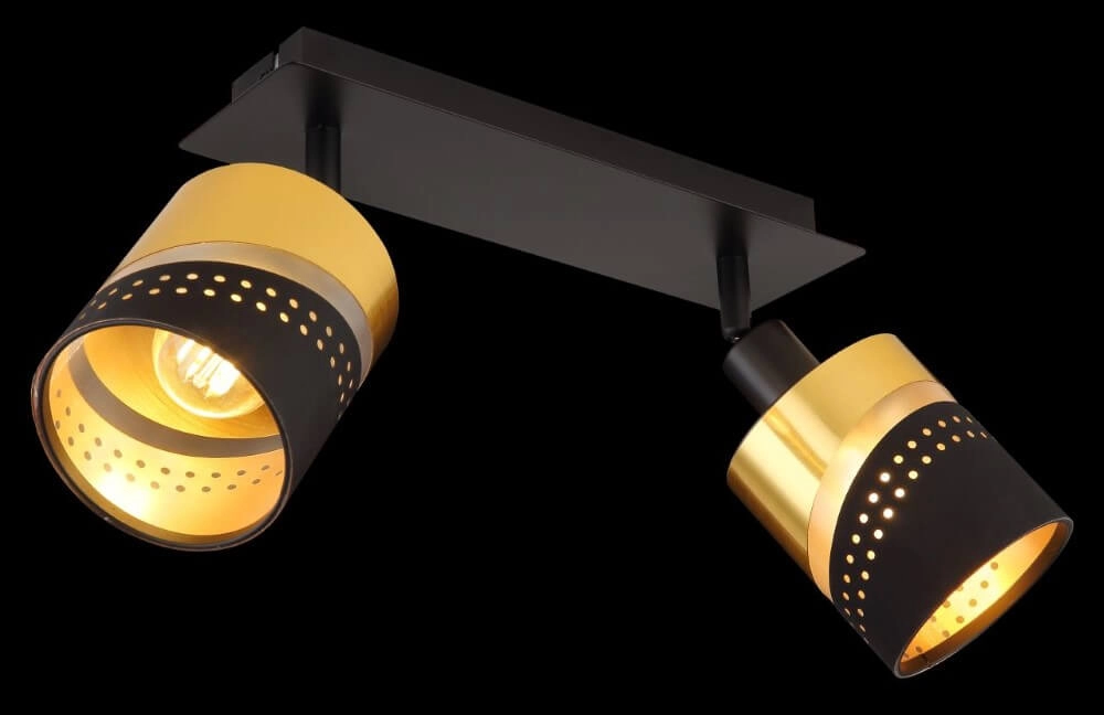 2-light ceiling spotlight Or black with gold Globo 9007371449705