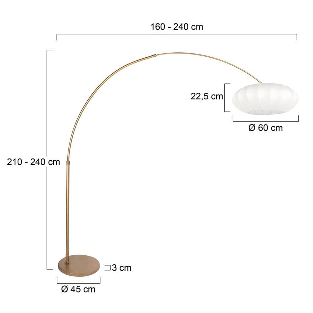 Arc lamp Sparkled Light bronze with white ball shade Ø 45cm Steinhauer 8712746179897