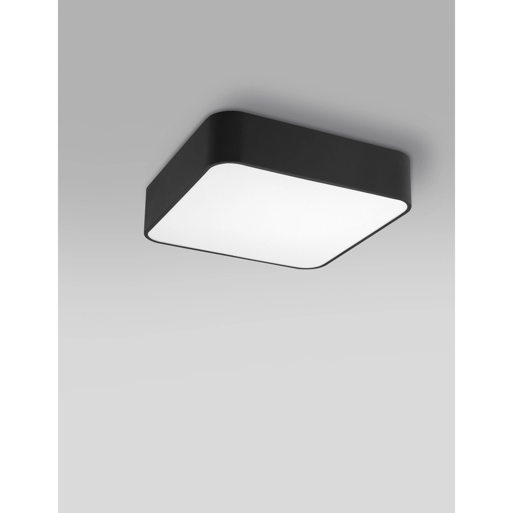 Square ceiling lamp Ragu black 46cm