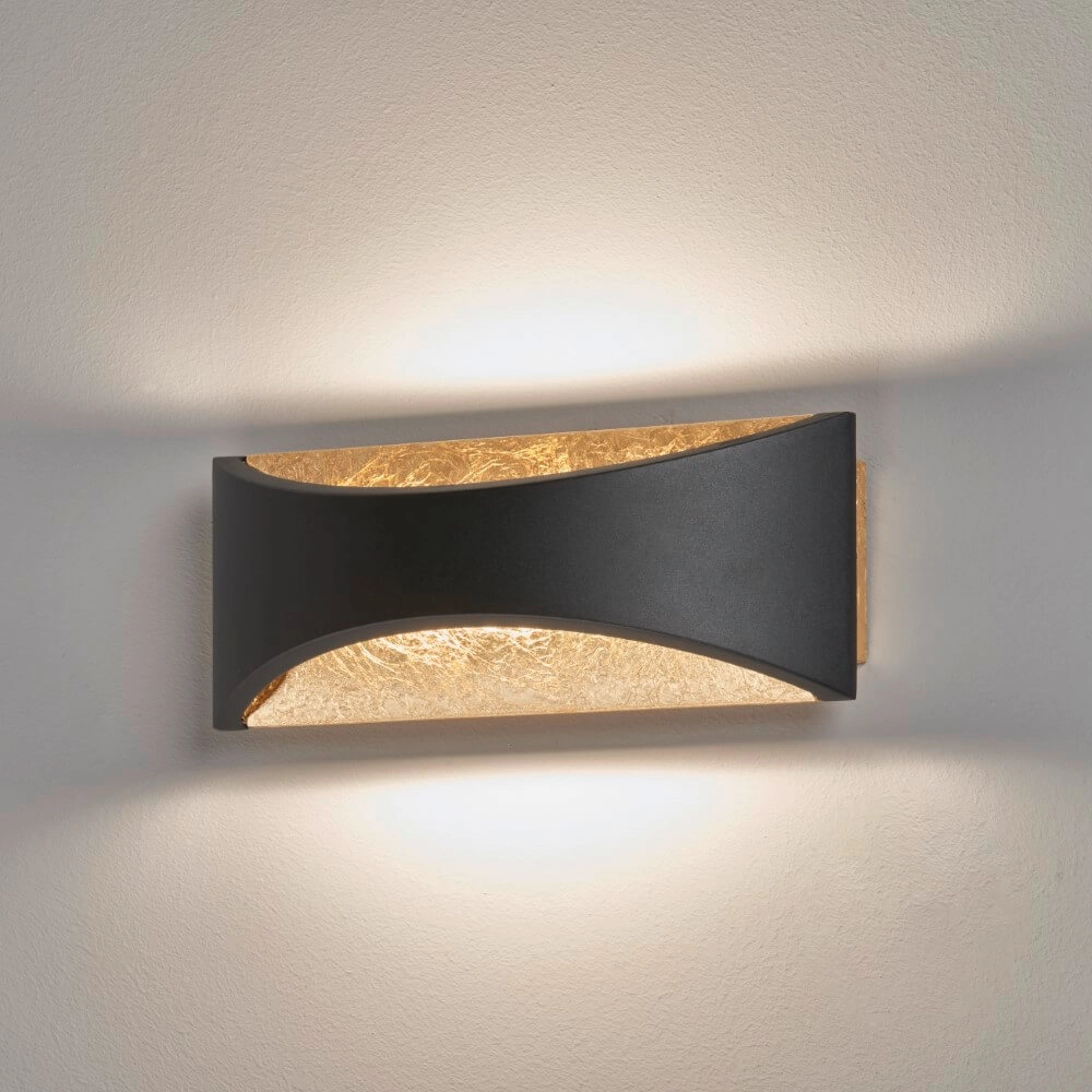 Wall lamp Rio black with gold Fischer & Honsel 4003694305297