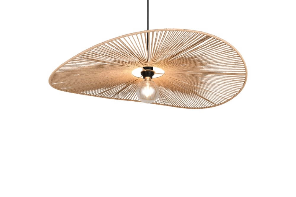 Large japandi pendant lamp Laurine Ø 78cm Trio 4017807637632