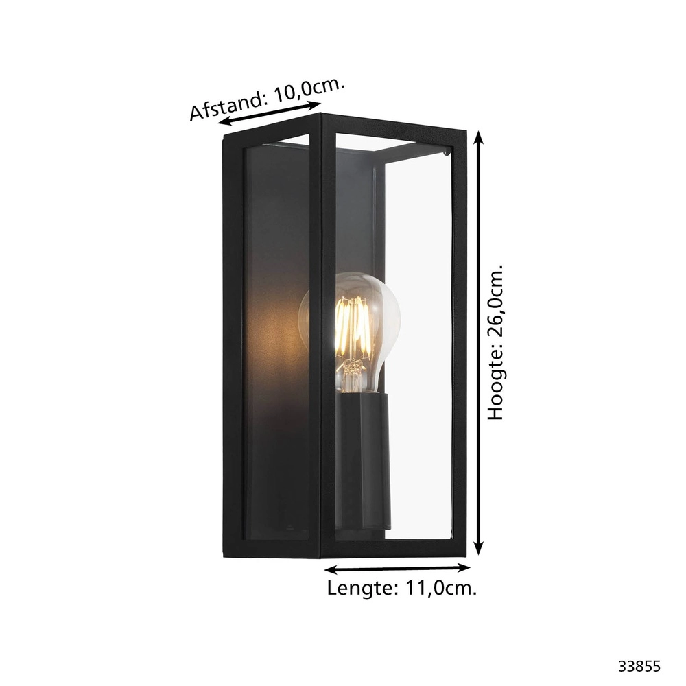 Sleek outdoor lamp Alamonte 2 E27 - black Eglo 9002759338558