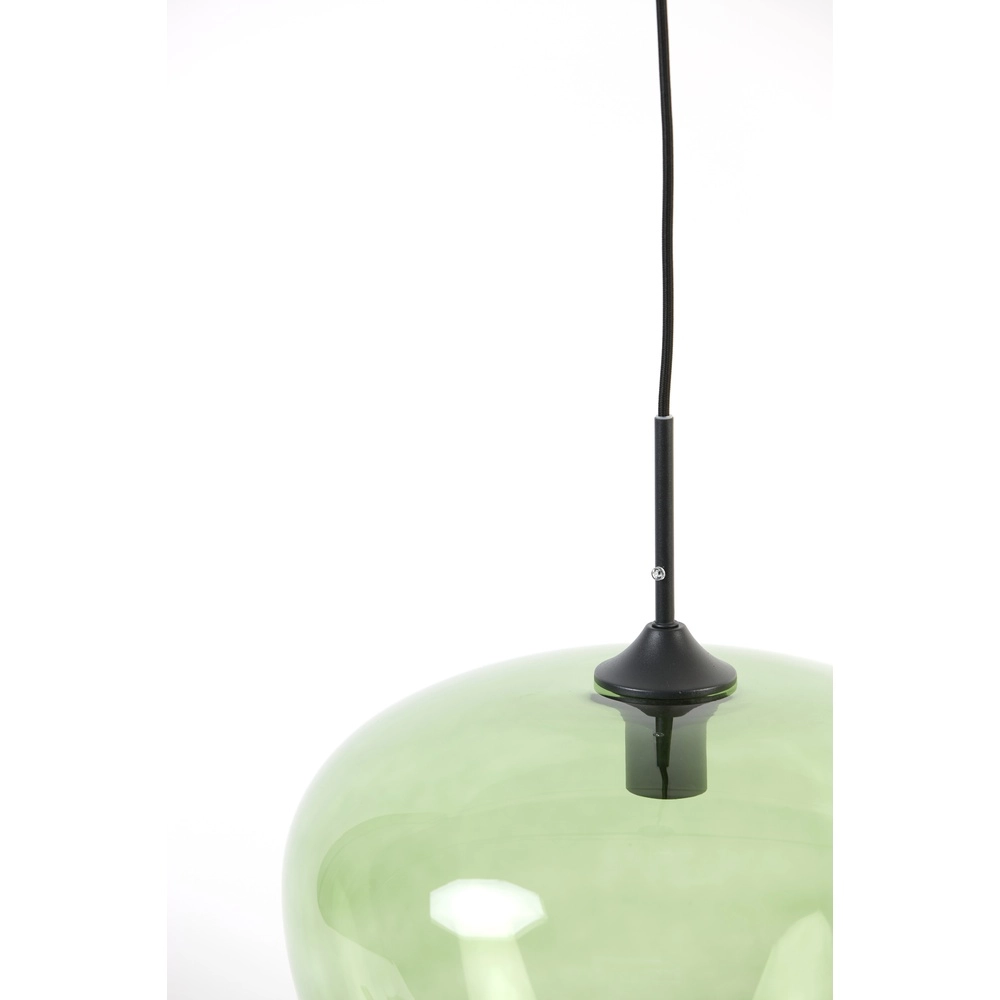 Glass pendant lamp Mayson Ø 40cm - green glass Light & Living 8717807614225
