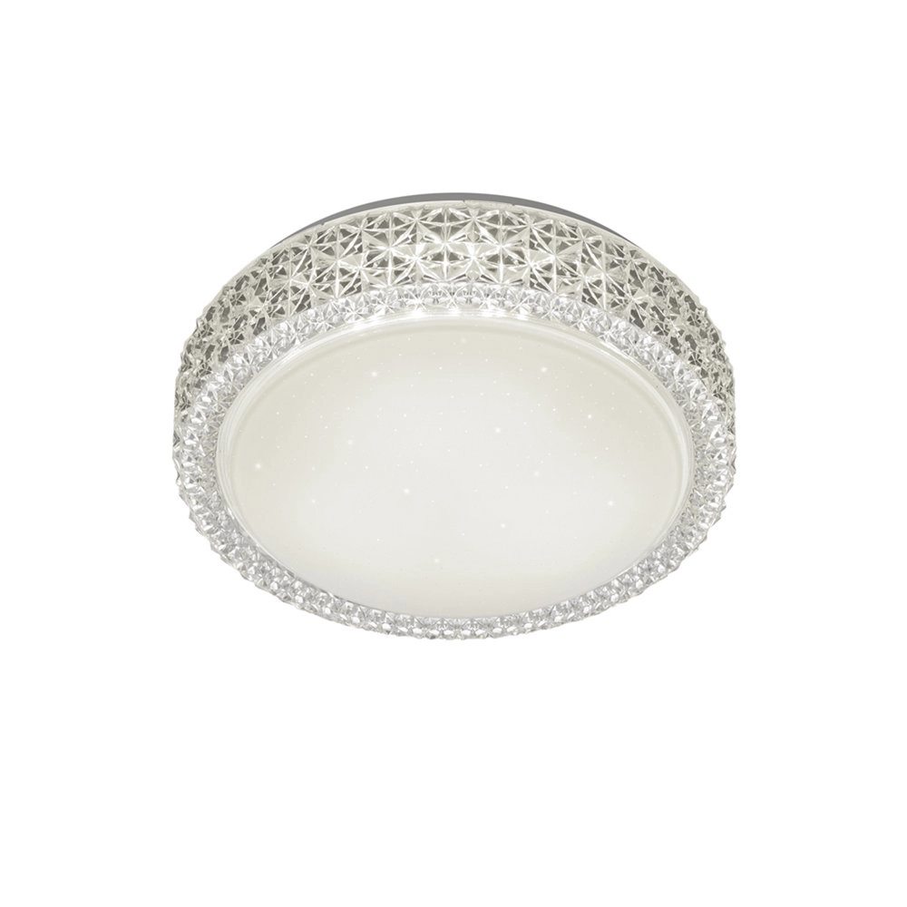LED flush ceiling light Pegasus with star effect white