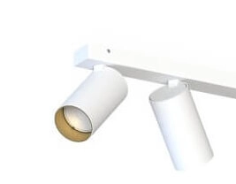 Surface-mounted spot Mono white with gold Lyora 5903139777698