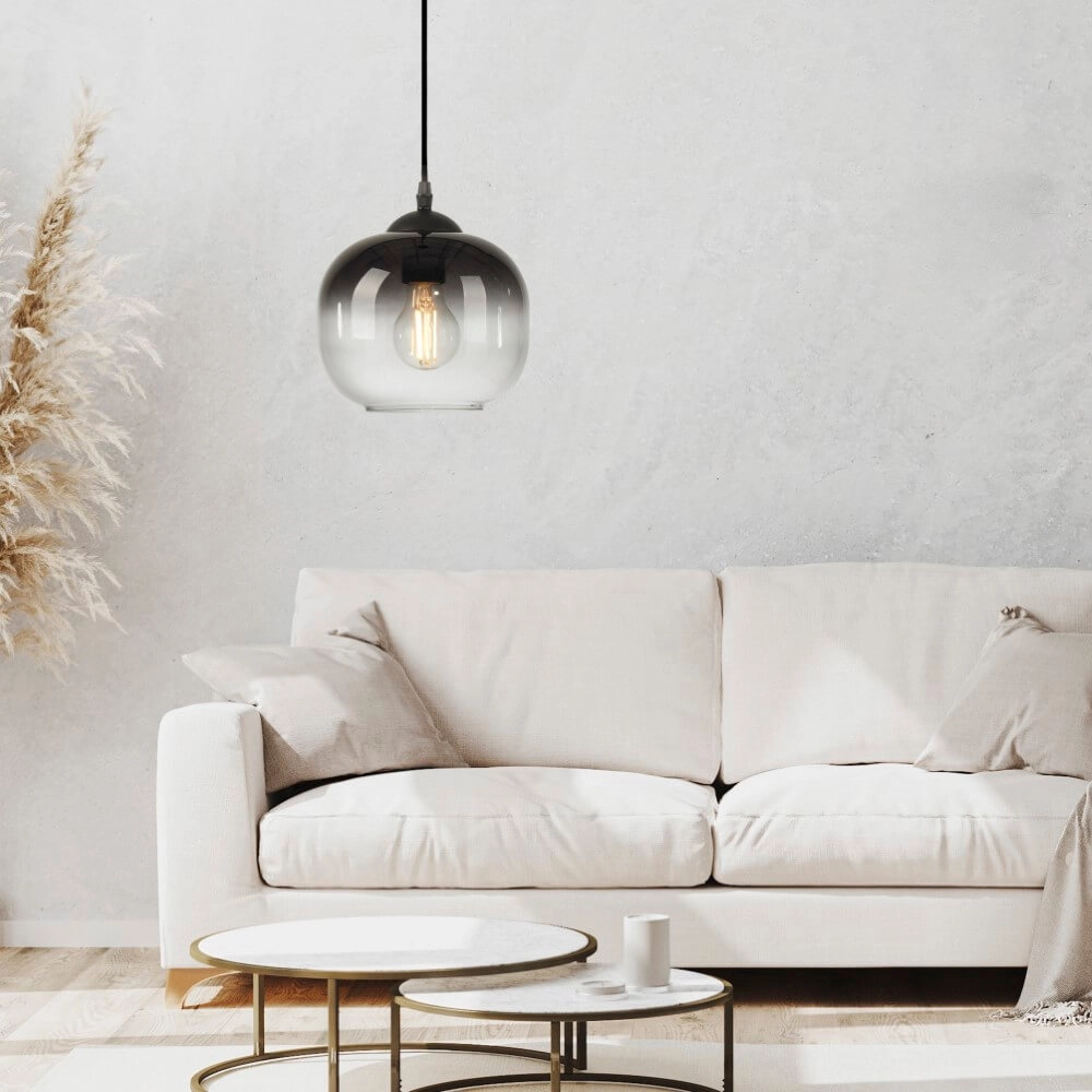Black pendant lamp Zea ankle Just Light 4043689993740