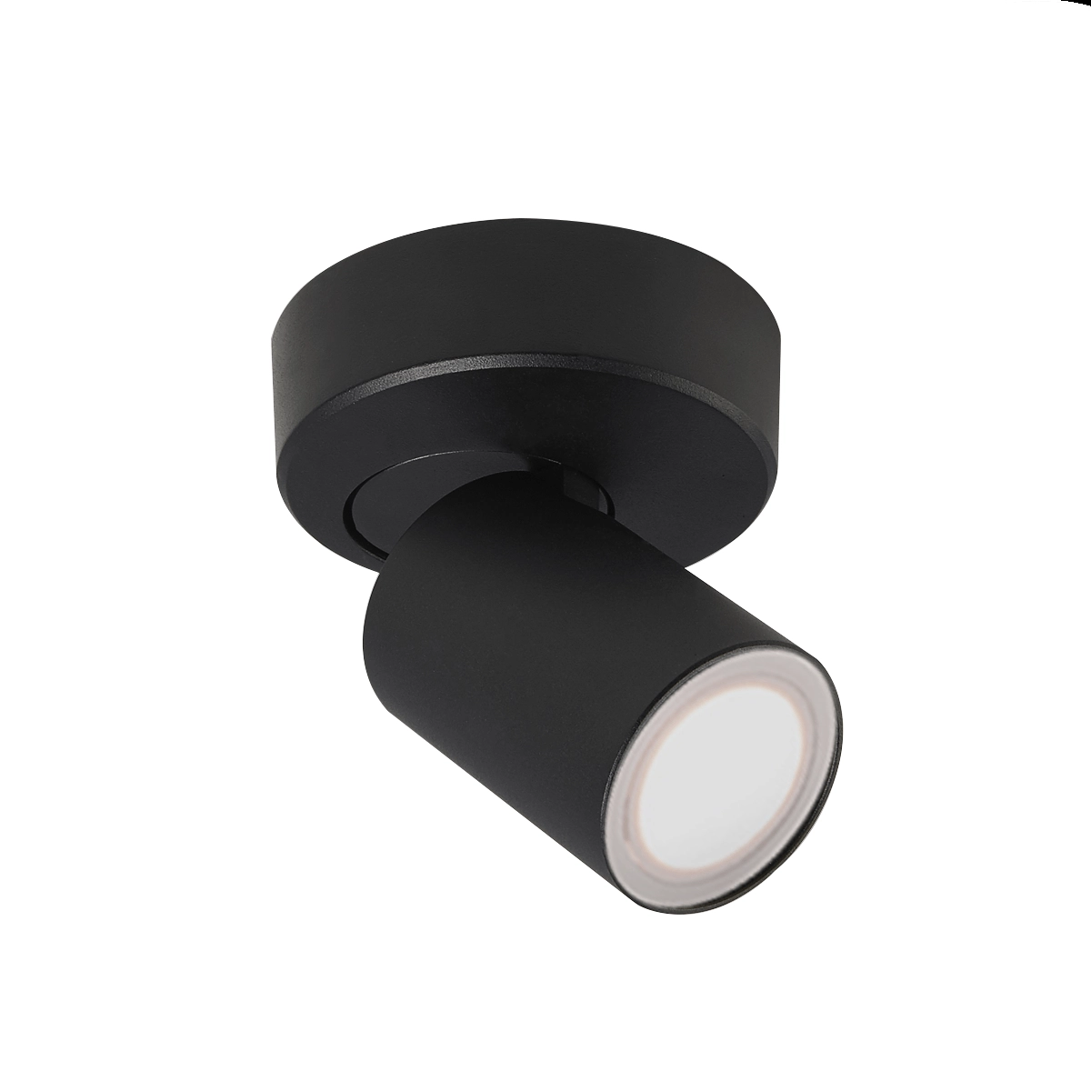 Ceiling lamp Moon 1 Round Black