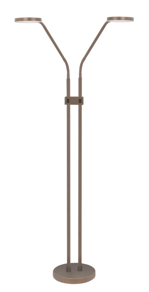 2-light LED reading lamp Malaga chocolate