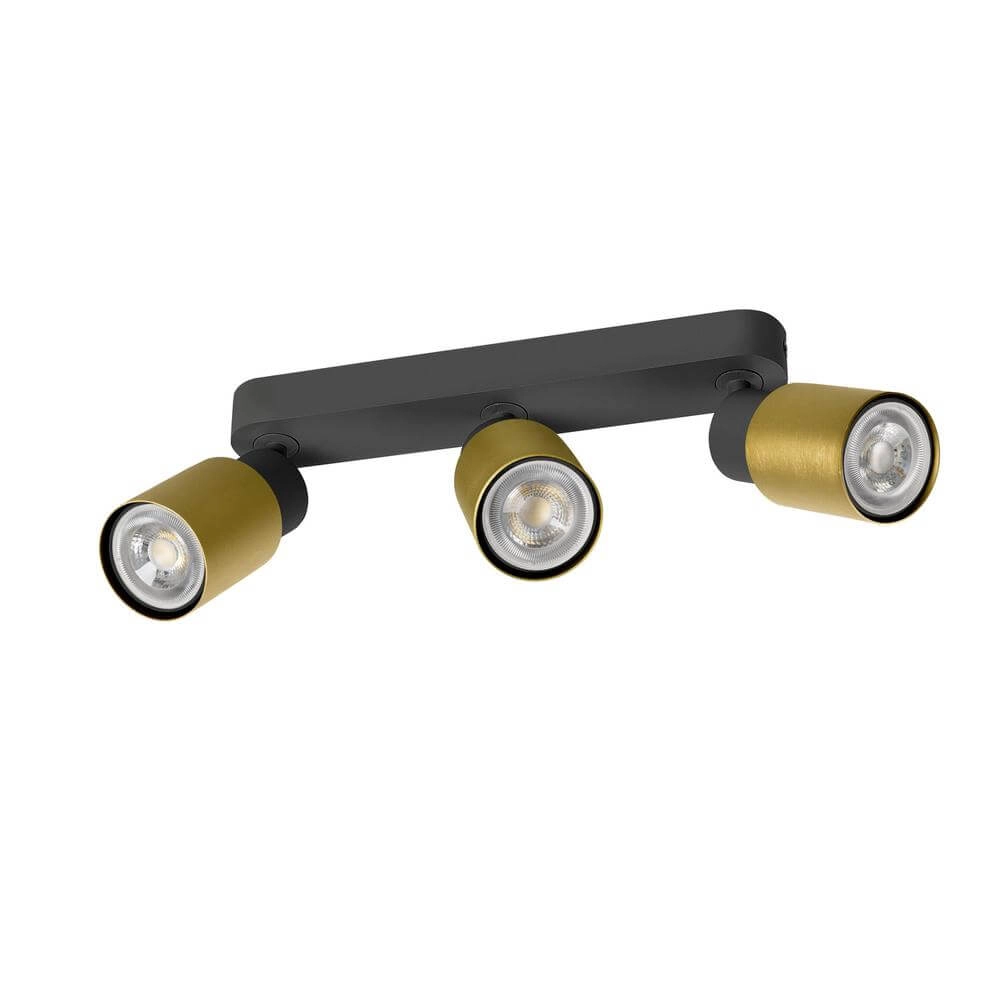 Mockery Puri 2.0 Tube black-gold 3-light SLV 4024163294058