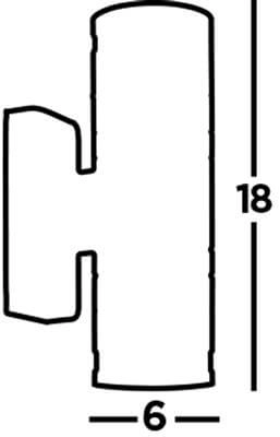 Stainless steel wall spot Splot Up - Down 2x3w Searchlight 5053423076614