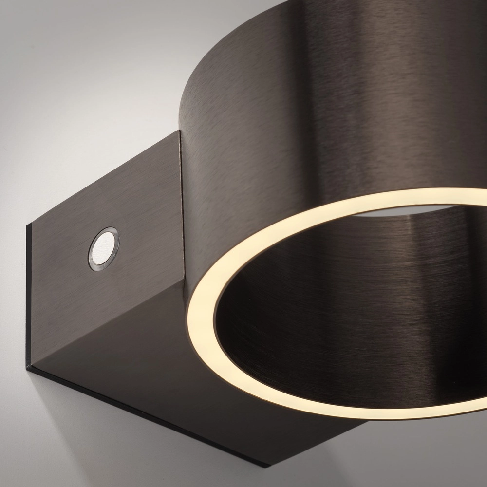 Rechargeable wall lamp Pure Akku Clipse Dark brown brushed Paul Neuhaus 4012248393017