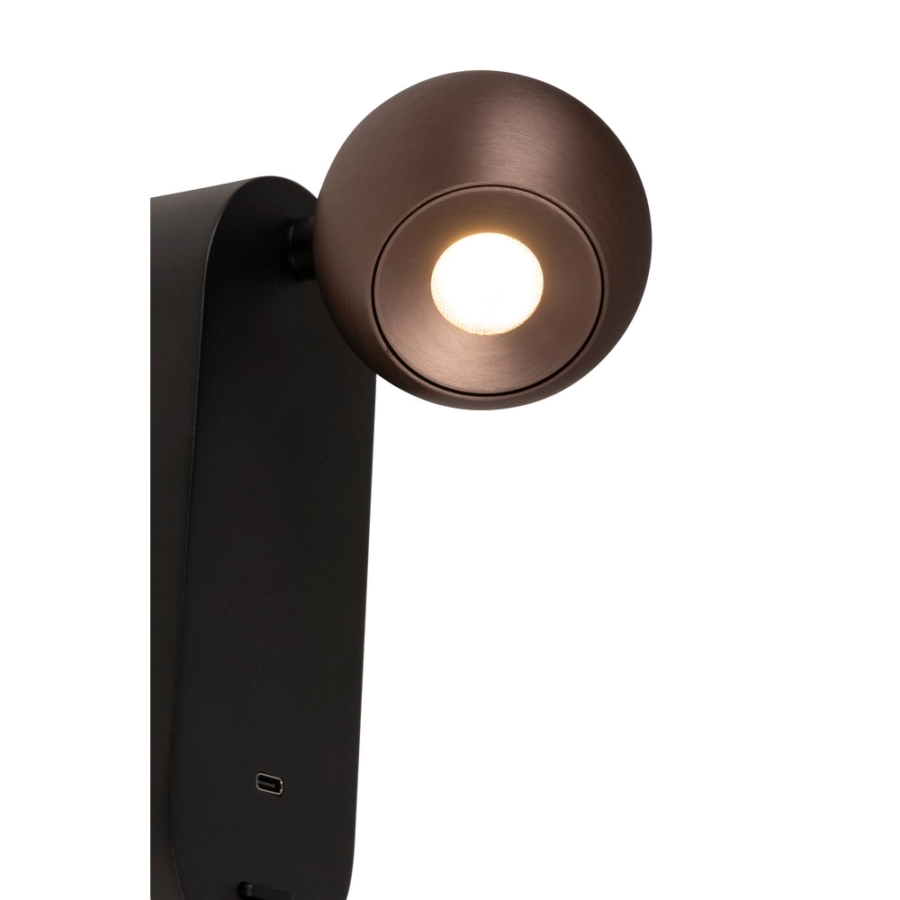 Wall lamp bulb Montana Design coffee brown Premium by Lucide 5411212680136