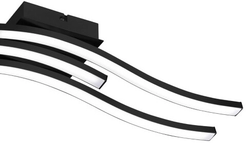 Black ceiling lamp Route 3-stripes Trio 4017807471281