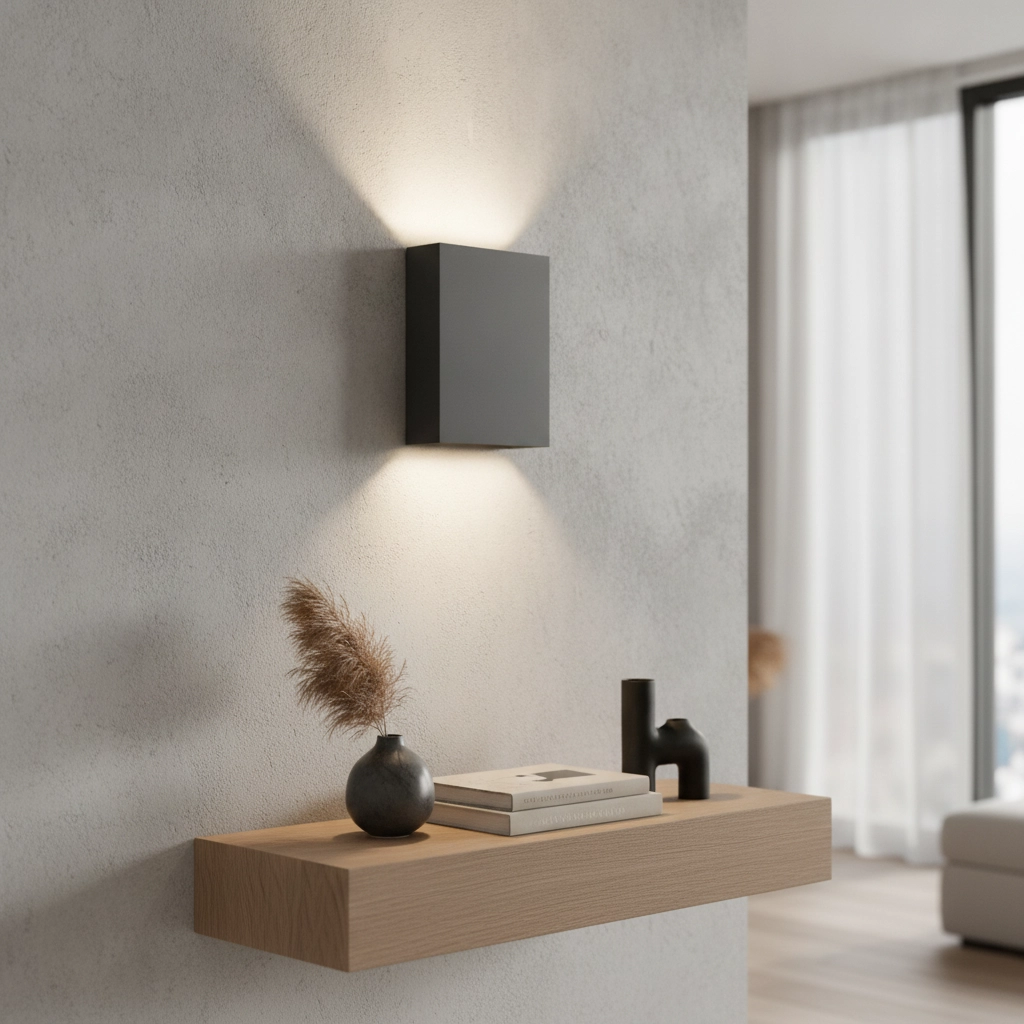 Sleek wall lamp Memphis black