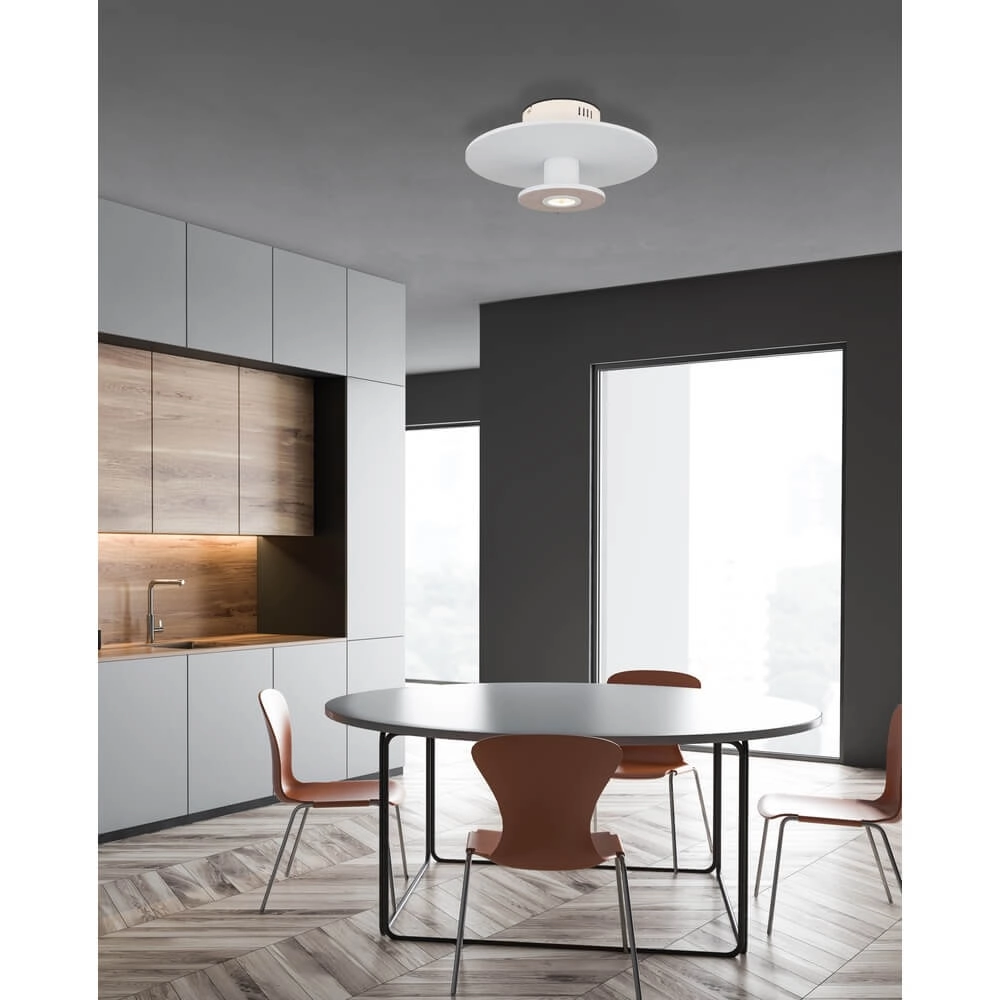 White ceiling lamp Carter Ø 38cm with felt Globo 9007371465750