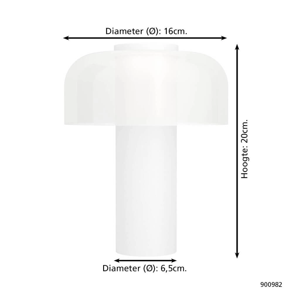 Design table lamp Ponente white Eglo 9008606297856