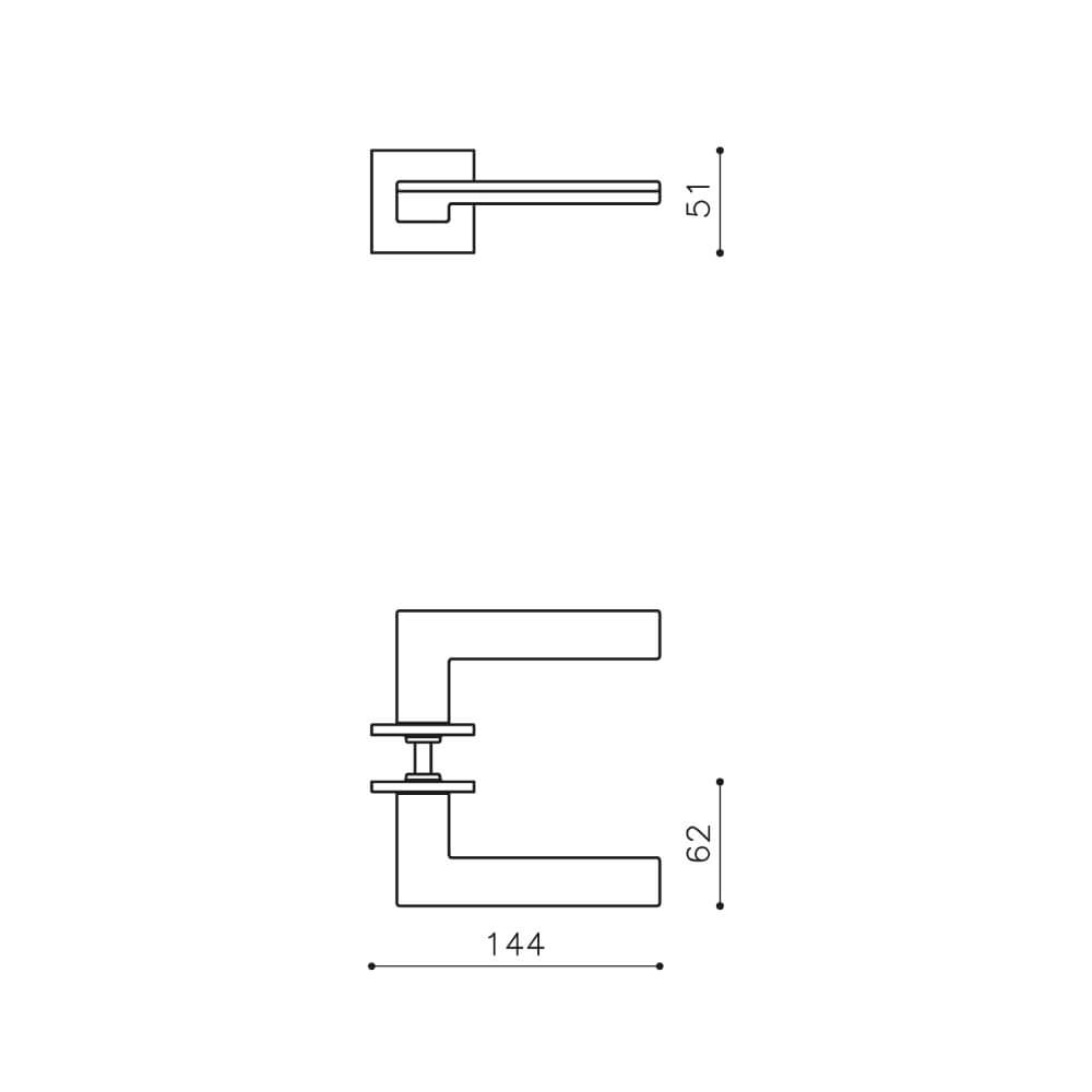 Design door handle Trend anthracite Olivari 8714186477526