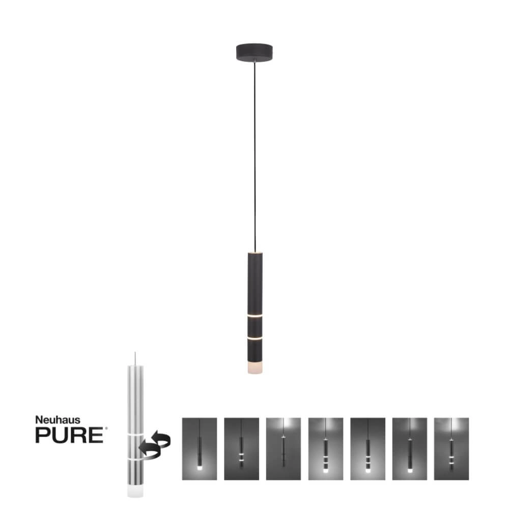 Black hanging lamp Pure Vega 3000K Paul Neuhaus 4012248357514