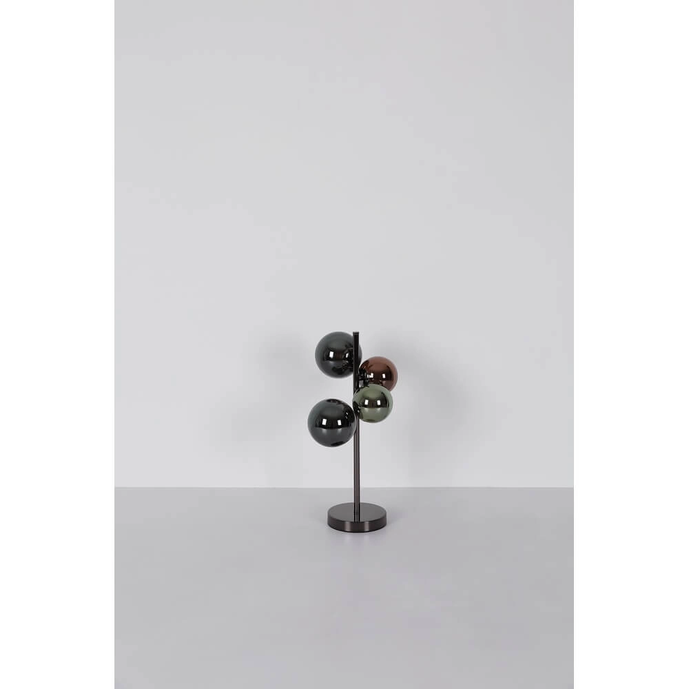 Black table lamp Riha Coloured glass 4-lights Globo 9007371456109