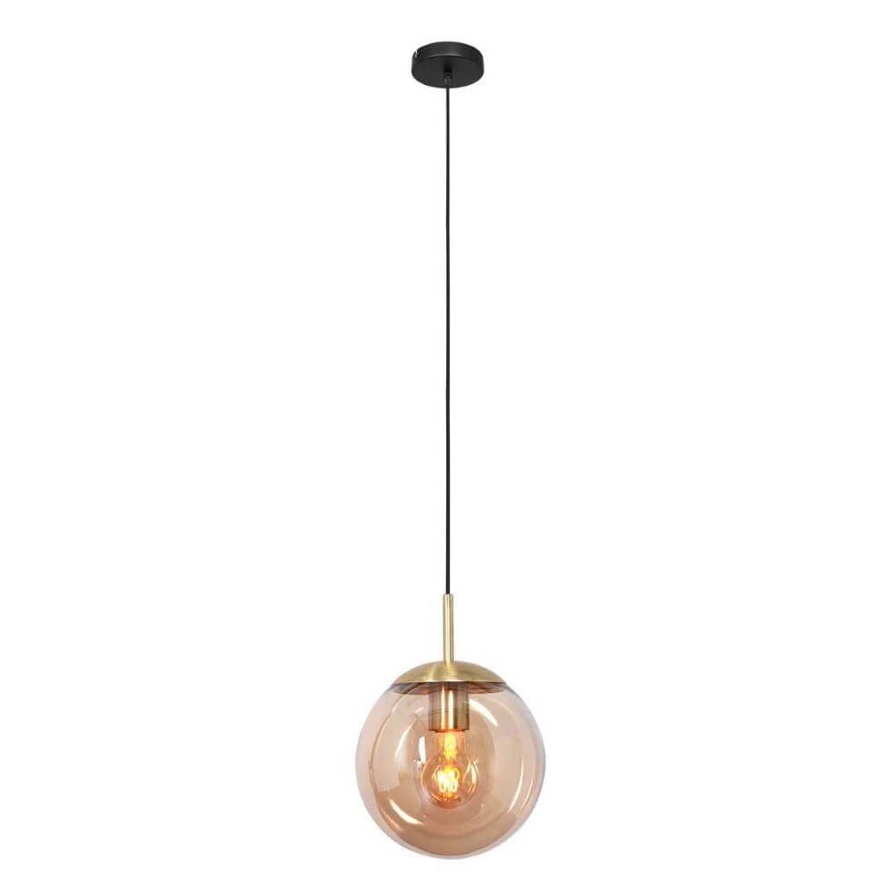 Gold glass hanging lamp Bolique Ø 30cm Steinhauer 8712746166392