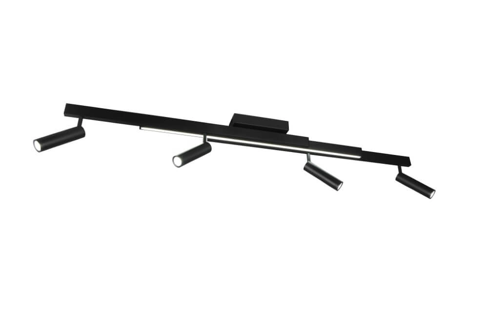 4-light LED spot Zeno black Trio 4017807622904