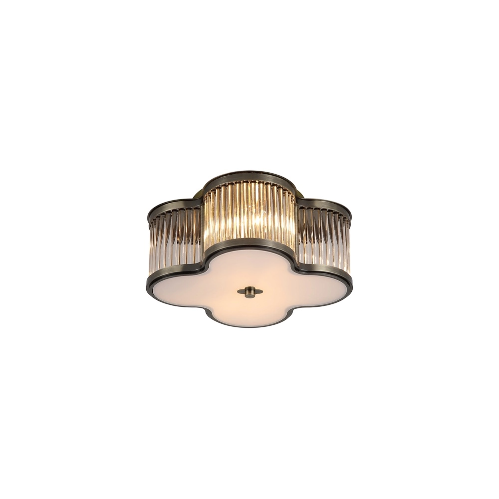 Ceiling lamp Lotus antique brass Ø 32cm