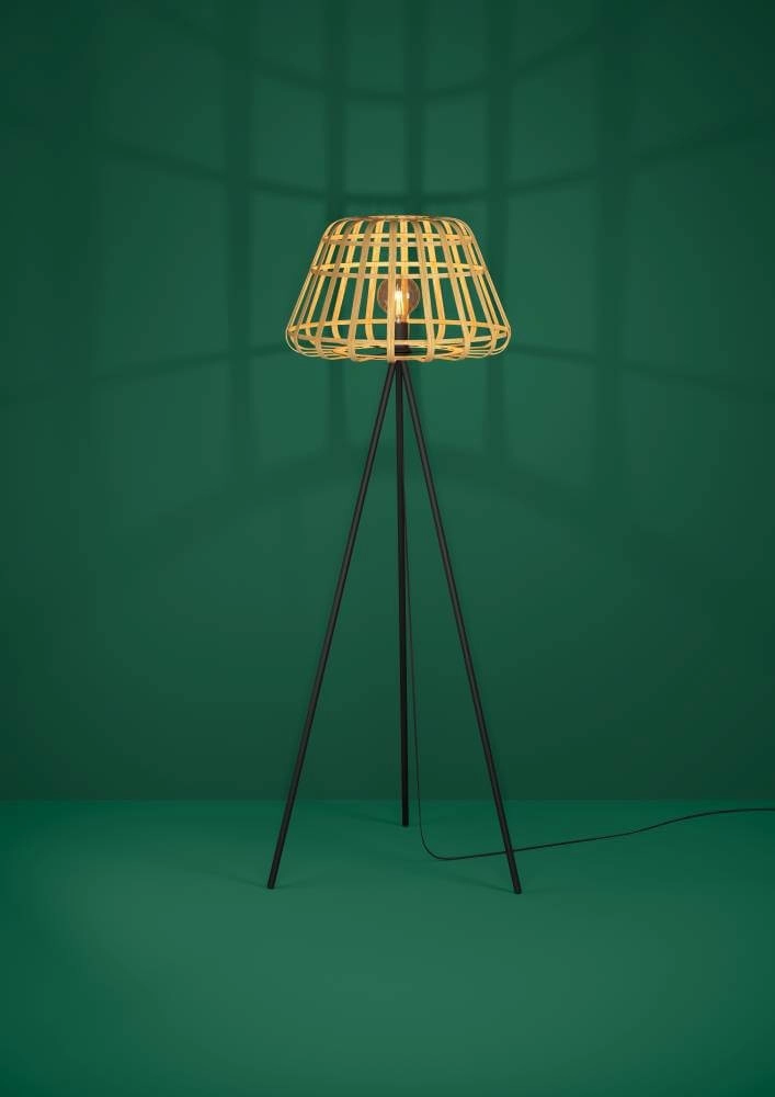 Rattan floor lamp Montezuelo 149cm Stars of Light 9008606240548
