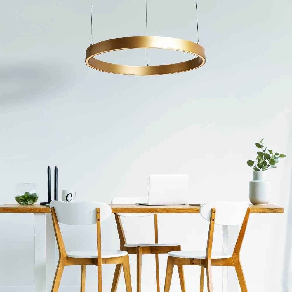 Pendant lamp Layla gold Ø 64cm Searchlight 5053423255743